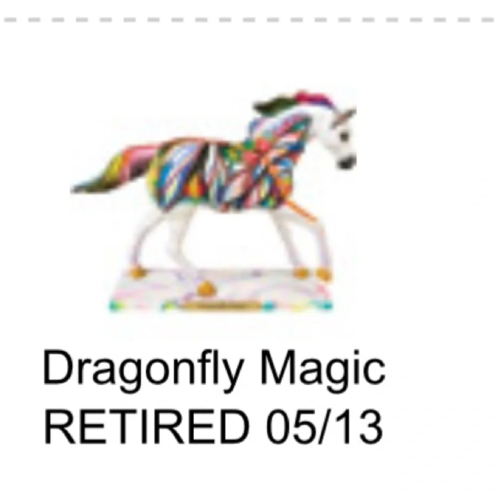 Enesco Trail of Painted Ponies Dragonfly Magic Horse Figurine in Box (retired) - Picture 2 of 6
